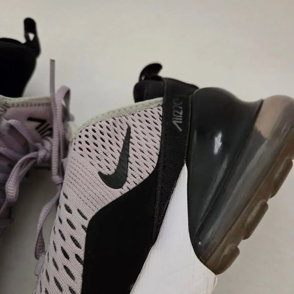 Nike Air Max 270 Women's Sneakers Atmosphere Grey Black Gunsmoke White Sz 7.5